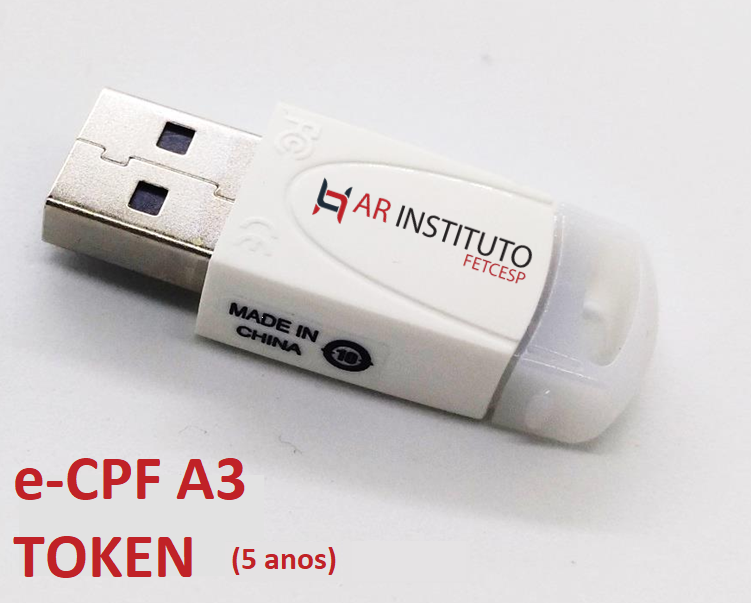E-CPF A3 EM TOKEN (VALIDADE DE 05 ANOS)